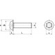 vis métaux tête bombée 6 lobes à embase 6X35
